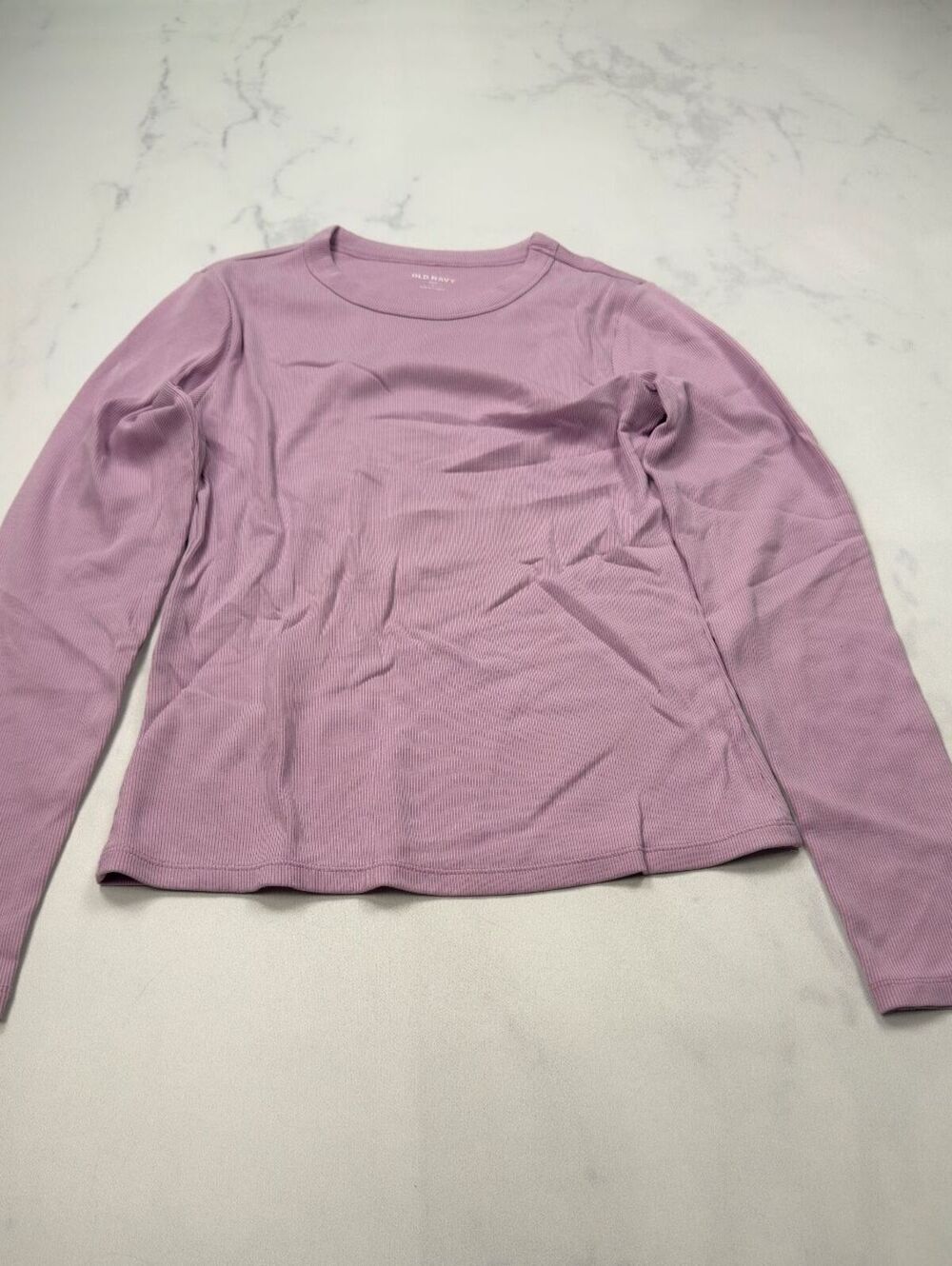 Old Navy Lilac Blouse Long Sleeve Pastel 2010s Minimalist - Womens M